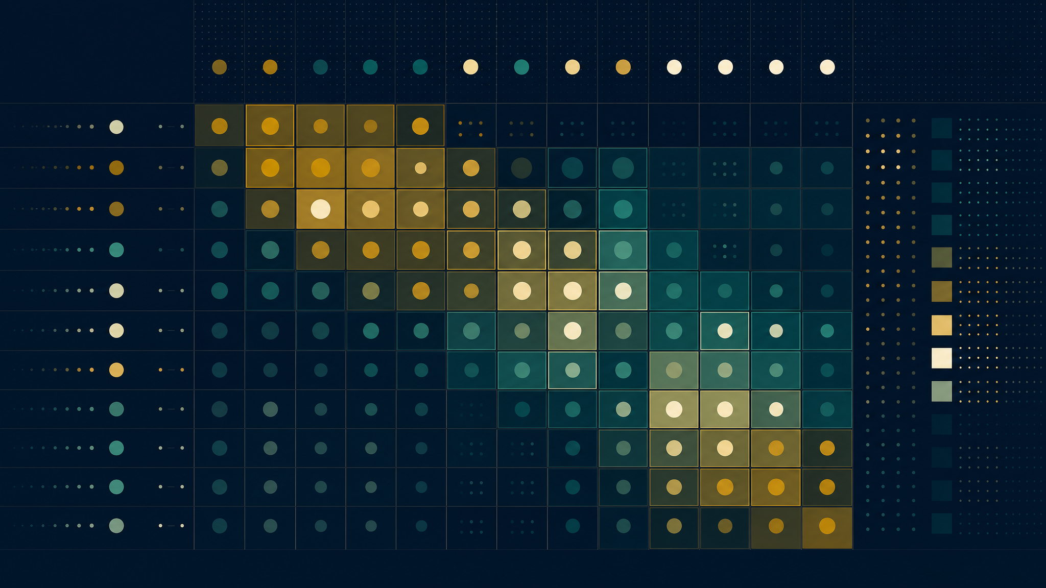 Obligation-control-evidence matrix visualization
